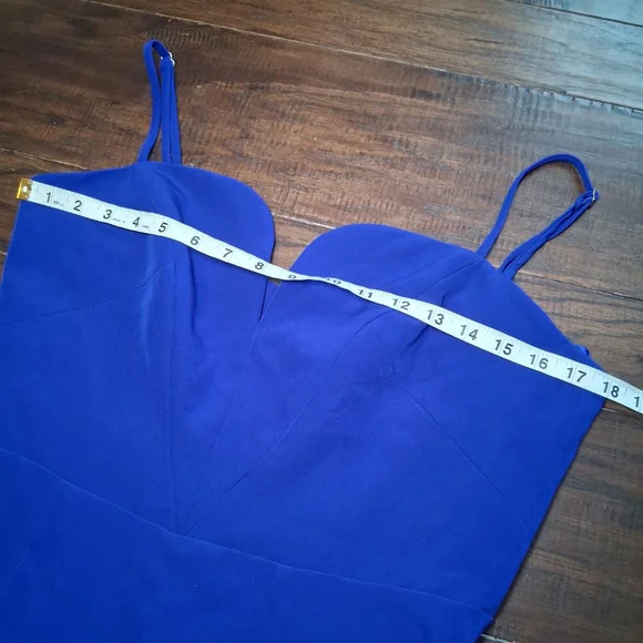 New Milly Italian Cady Kelly Mini Dress in Cobalt Blue Size 10 Fit n Flare $450 - Picture 7 of 13